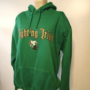 L green hoodie sweatshirt Fighting Irish size large